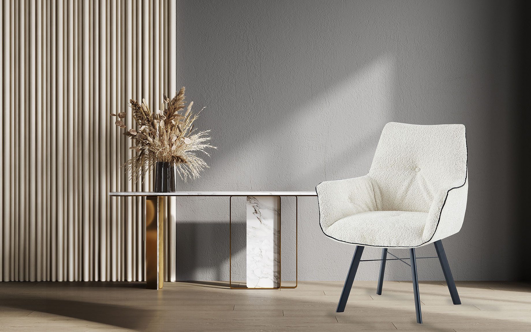 Kayoom Armlehnstuhl Stuhl Allie 125, mit Armlehne, 180° drehbar, mit Rückholautomatik (1 St), 180°-drehbar mit Auto-Rückholfunktion,einfaches Aufstehen mit Armlehne