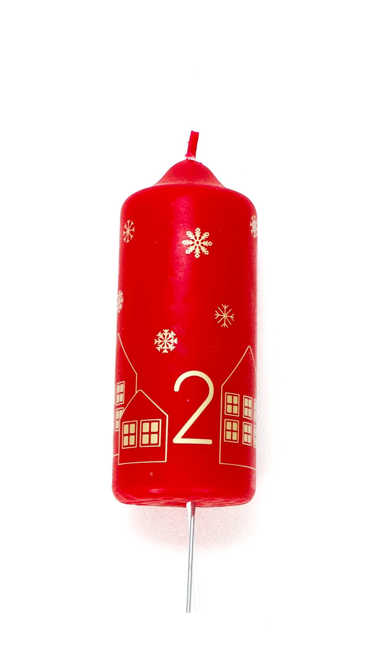 Bubble-Store Adventskerze 4-er Set Weihnachtskerzen, Adventskranzkerzen (Stumpenkerze 4x 100g, Brenndauer ca. 15 Std), Weihnachtskerzen nummeriert von 1 bis 4