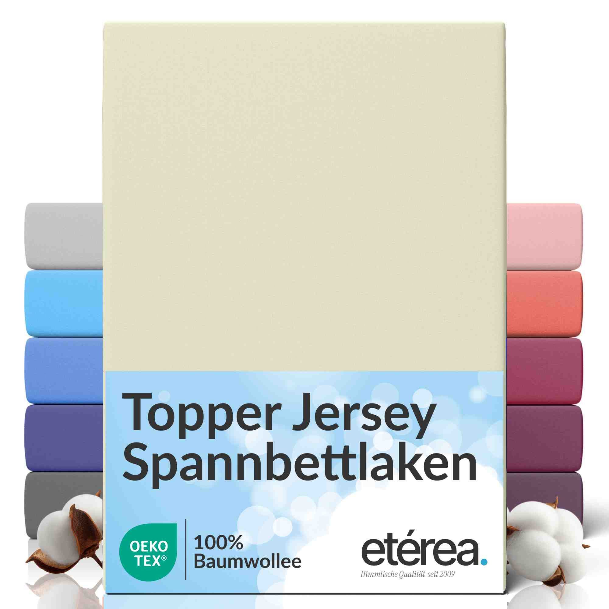 etérea Himmlische Qualität Spannbettlaken etérea Comfort Jersey Topper Spannbettlaken, Jersey, Gummizug: rundum, (1 Stück)