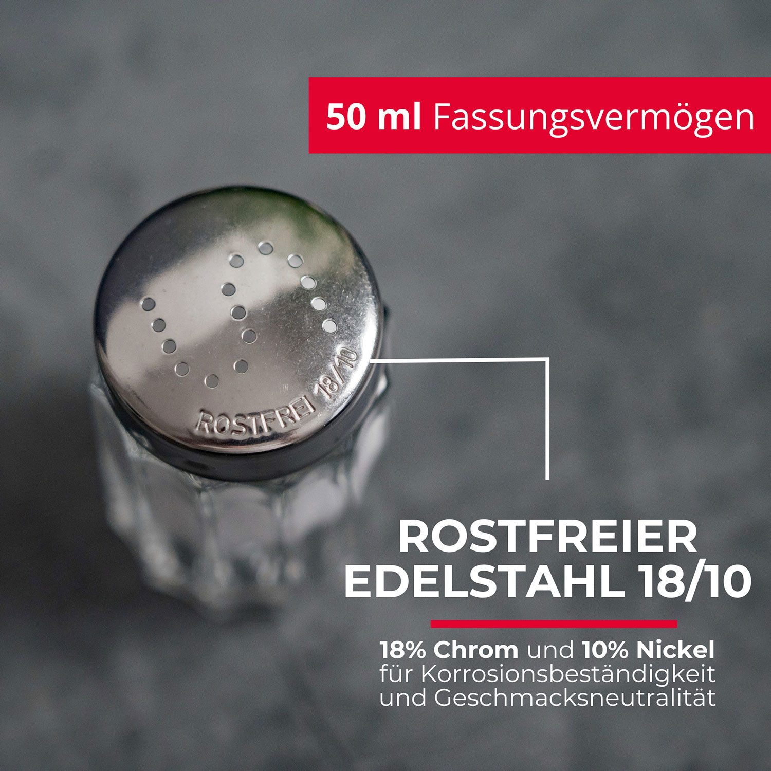 WESTMARK Salz- / Pfefferstreuer Menage Salz und Pfeffer »Traditionell«, 3 tlg., Fassungsvermögen: je
