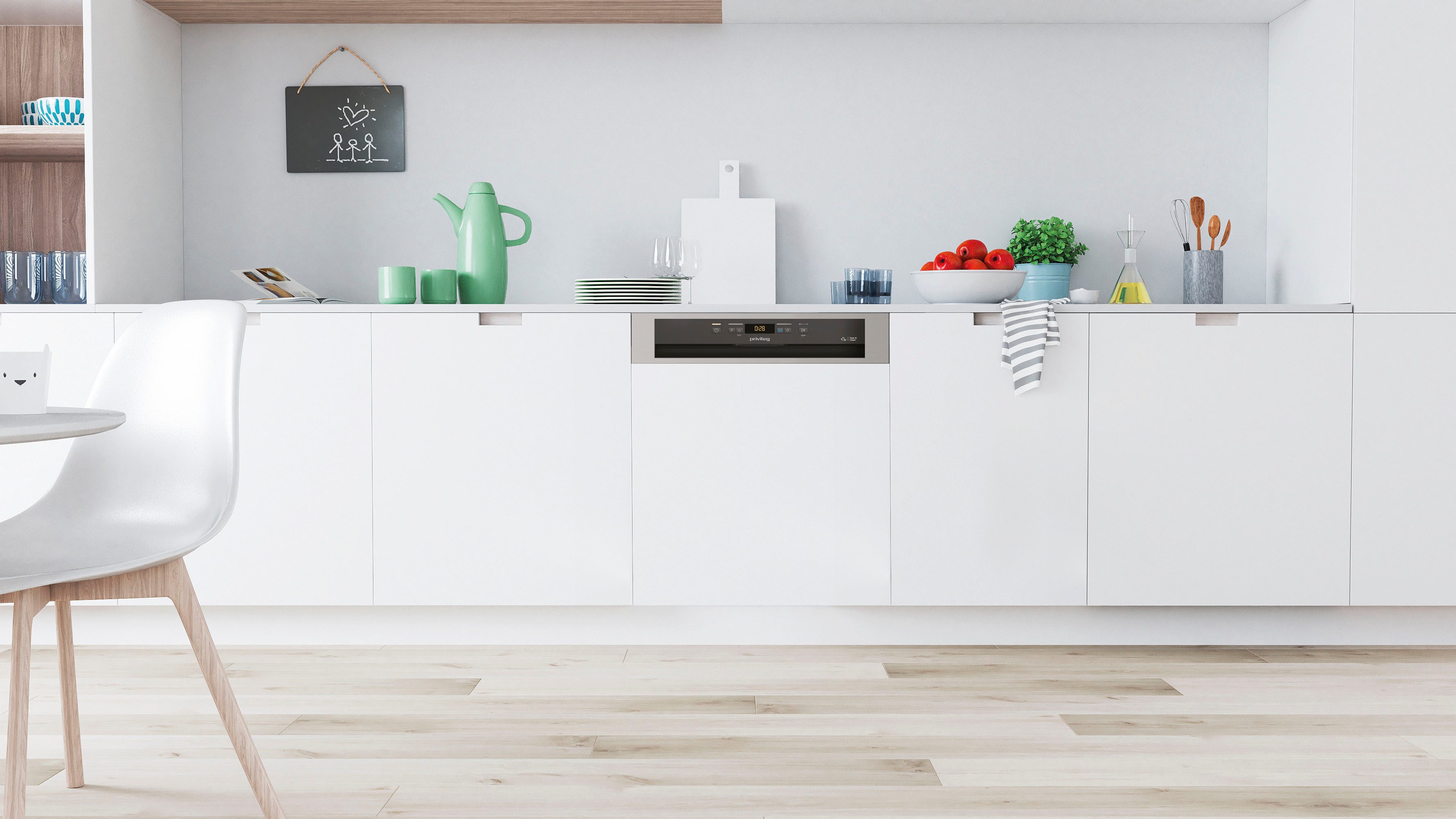 Privileg teilintegrierbarer Geschirrspüler P0B ECO D551 X, 14 Maßgedecke, Fast&Clean 28 Min. – das effektive Reinigungsprogramm unter 28 Minuten – Bild 5 von 5