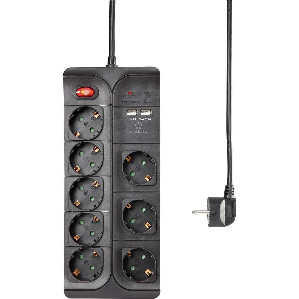 Renkforce »8fach ÜberspannungsschutzSteckdosenleiste mit« Steckdosenleiste (Kabellänge 1.50 m