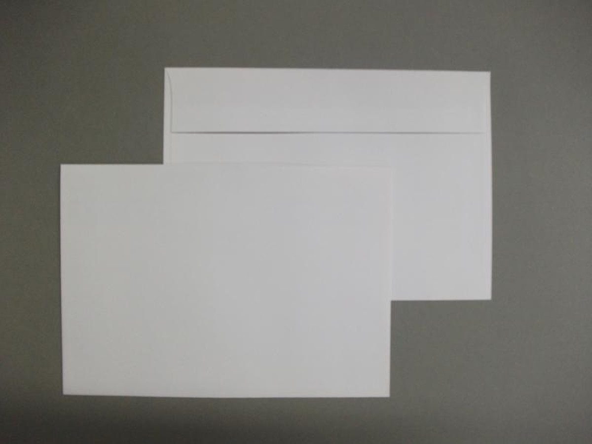 Blanke Briefhüllen Briefumschlag Briefumschläge 140x200mm (DIN E6) 120g/qm haftklebend VE=100 Stück we.