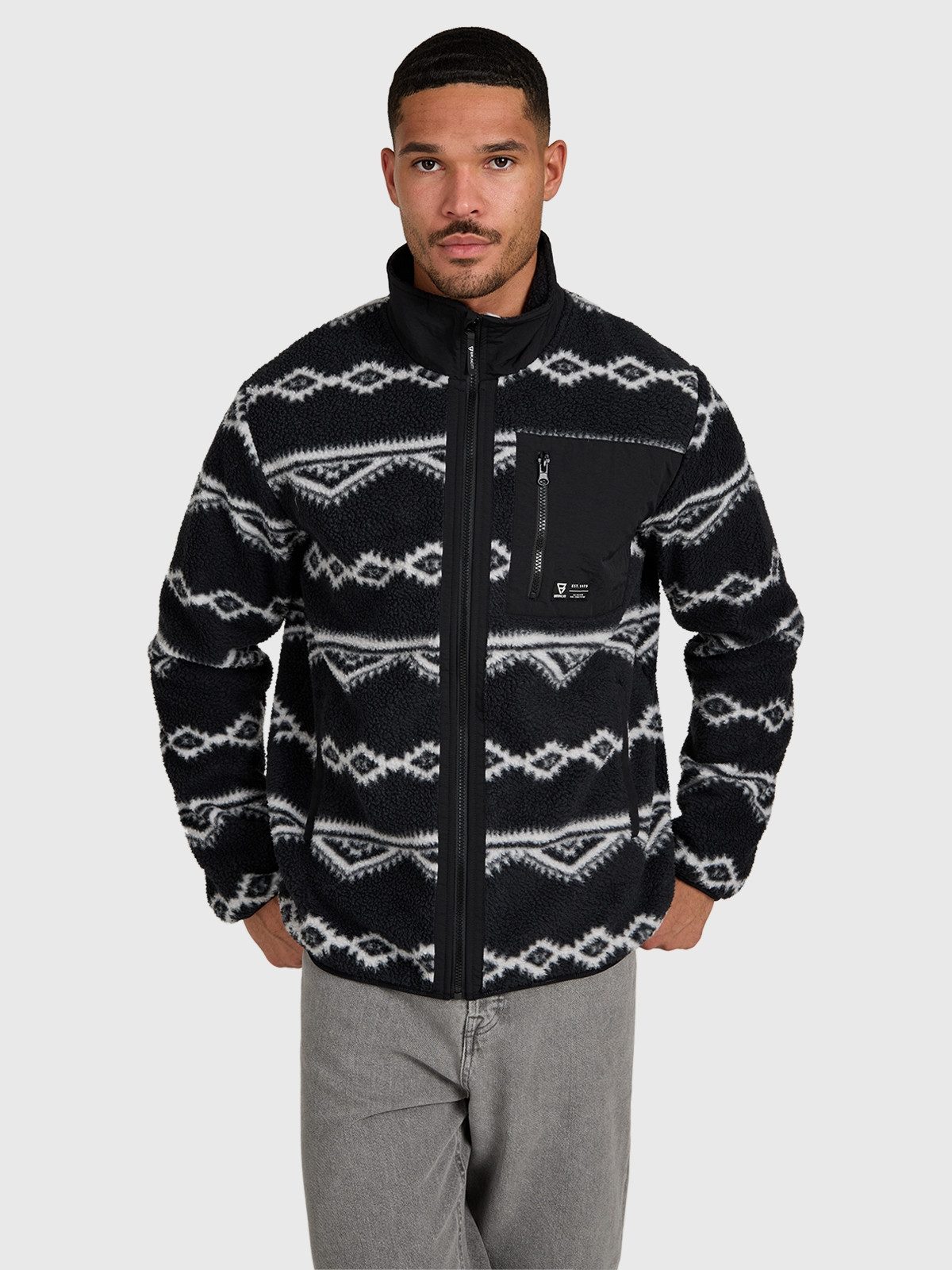 Brunotti Rollkragenshirt Kevio-Zip Men Urban Fleece BLACK