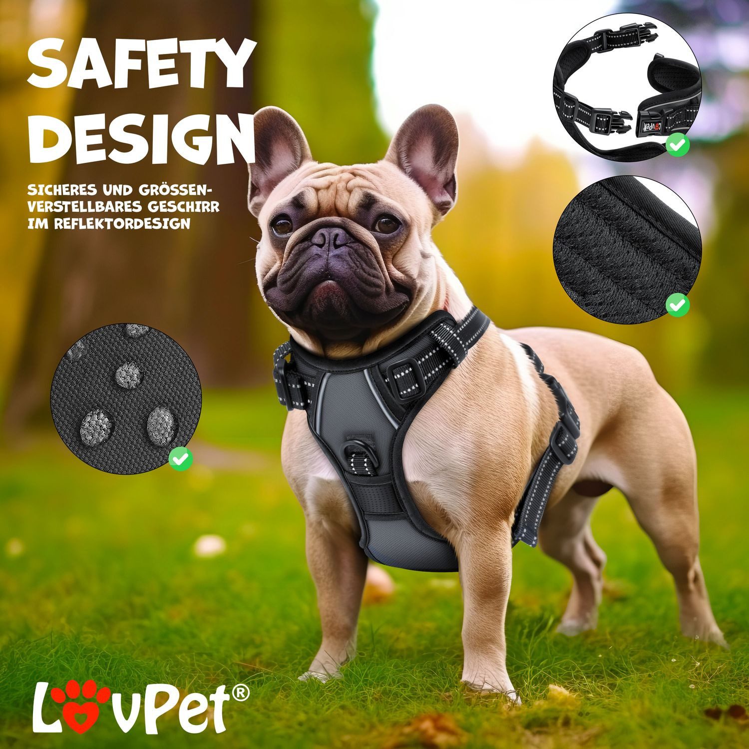 Lovpet Hunde-Geschirr, ohne Zug & würgen für Hunde & Welpen atmungsaktiv & günstig online kaufen