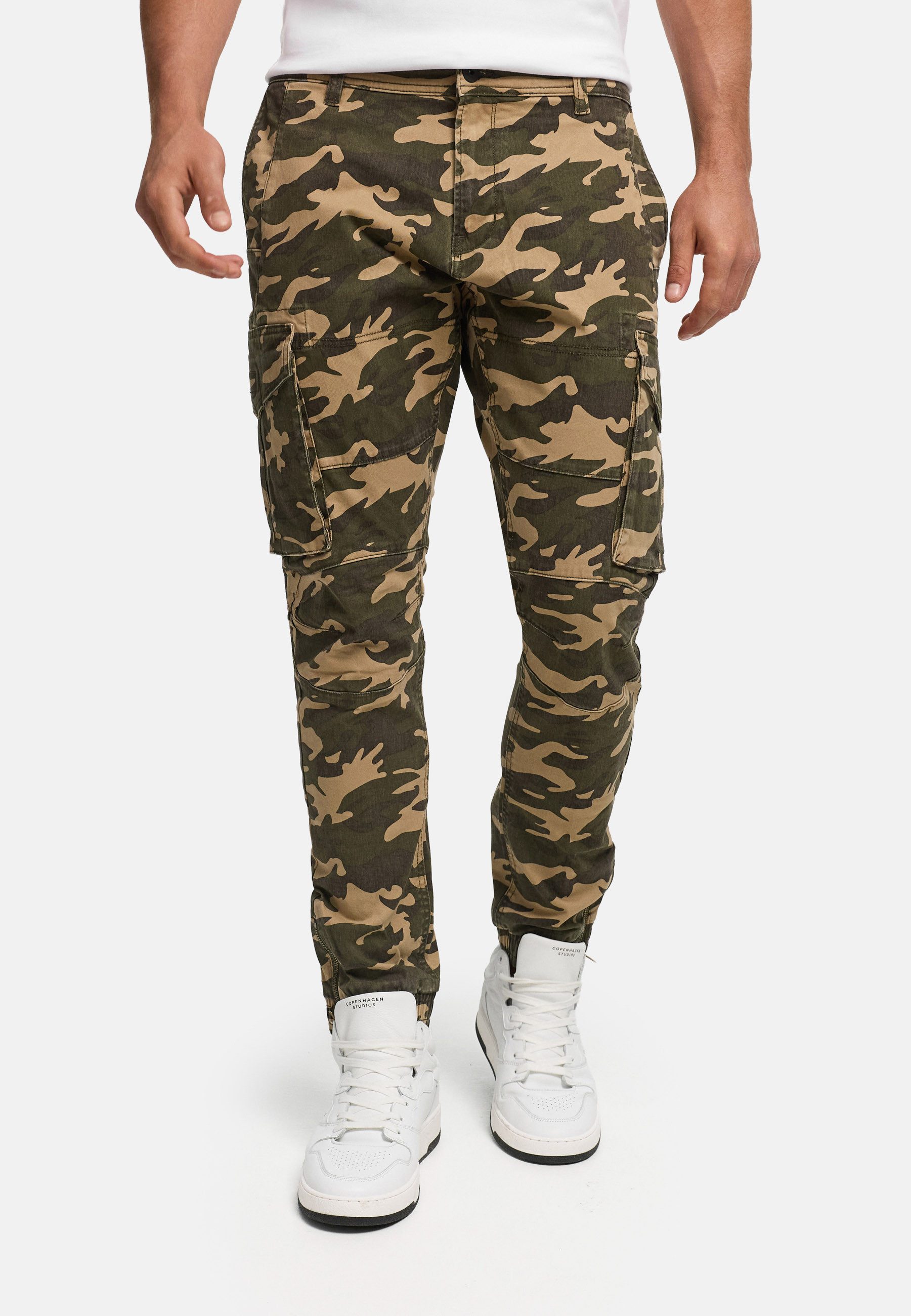 Indicode Cargohose Herren Alex Cargo Hose Herrenhose mit 6 praktischen Taschen