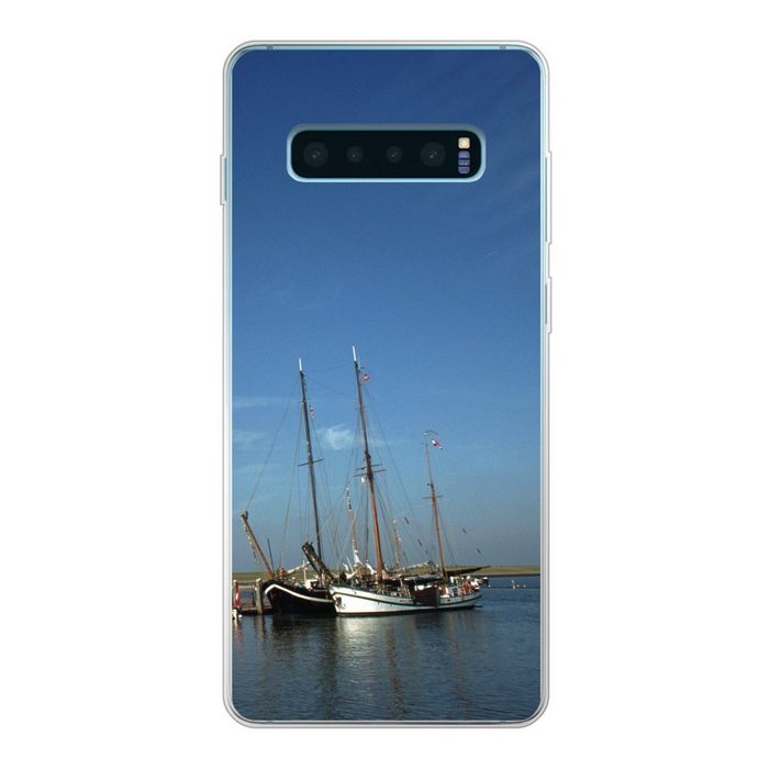 MuchoWow Handyhülle Ein Hafen bei Ameland Phone Case Handyhülle Samsung Galaxy S10+ Silikon Schutzhülle