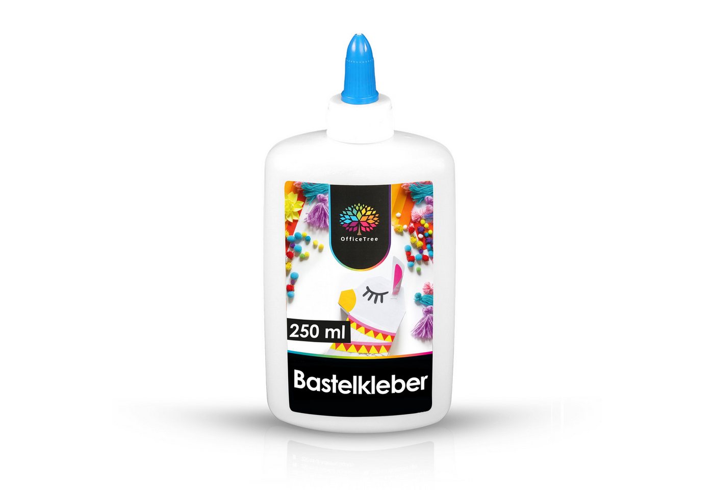 OfficeTree Wok OfficeTree Bastelkleber 250 ml - Transparent Trocknend (wp), (Set)