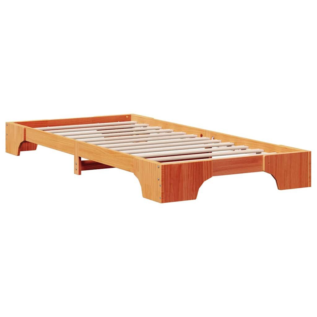 vidaXL Bett Bettgestell Wachsbraun 100 x günstig online kaufen