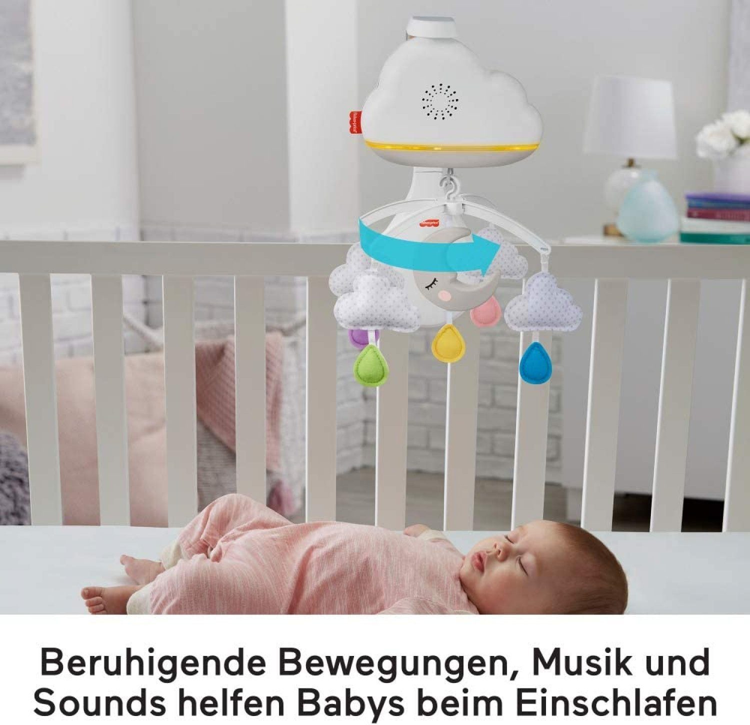 Fisher-Price® Spielbogen Fisher-Price Traumhaftes Wolken-Mobile & Spieluhr (Licht, Musik, Geräuschsensor) Spielbogen