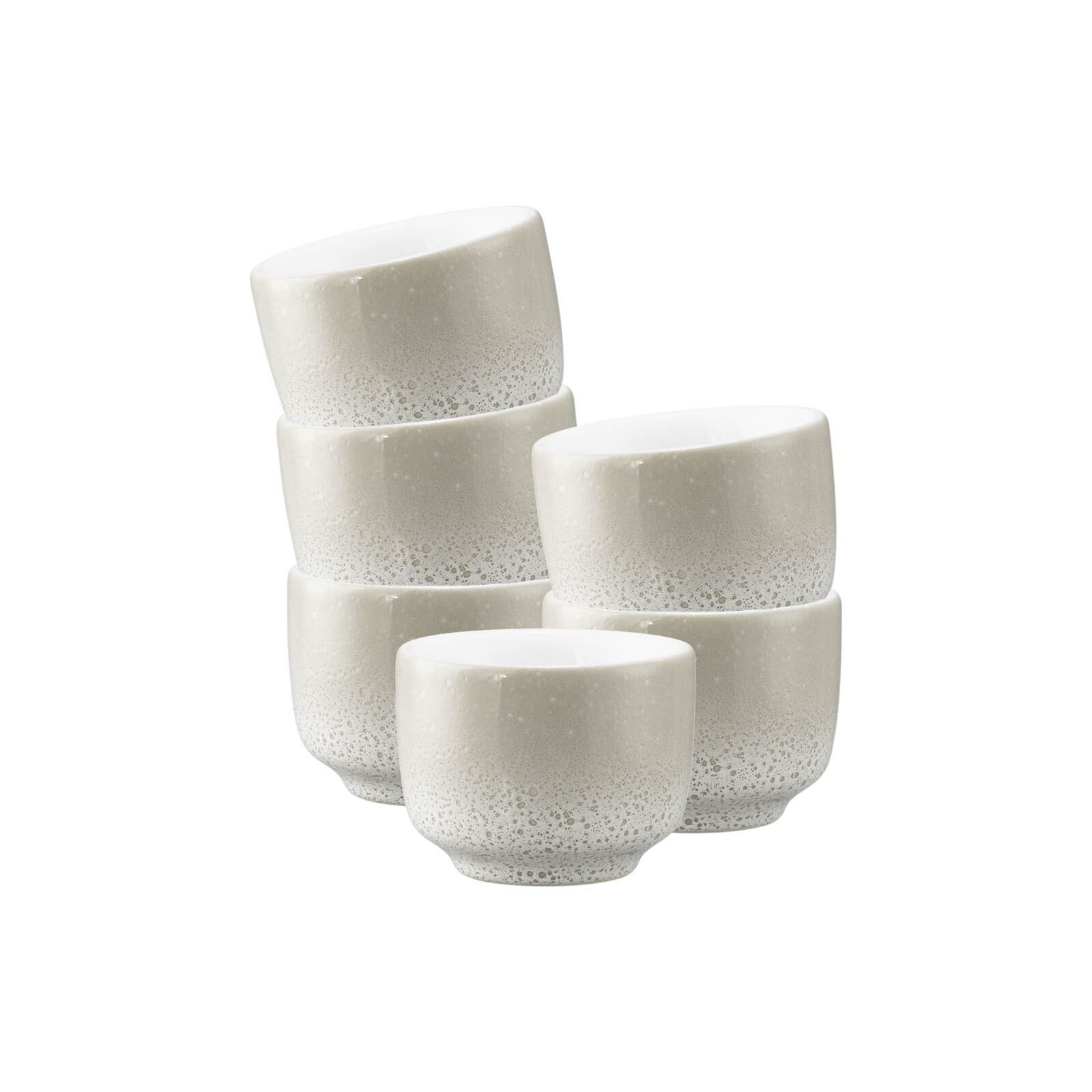 Seltmann Weiden Espressotasse Sento Home Espressotassen ohne Henkel 80 ml, 6-tlg., Porzellan