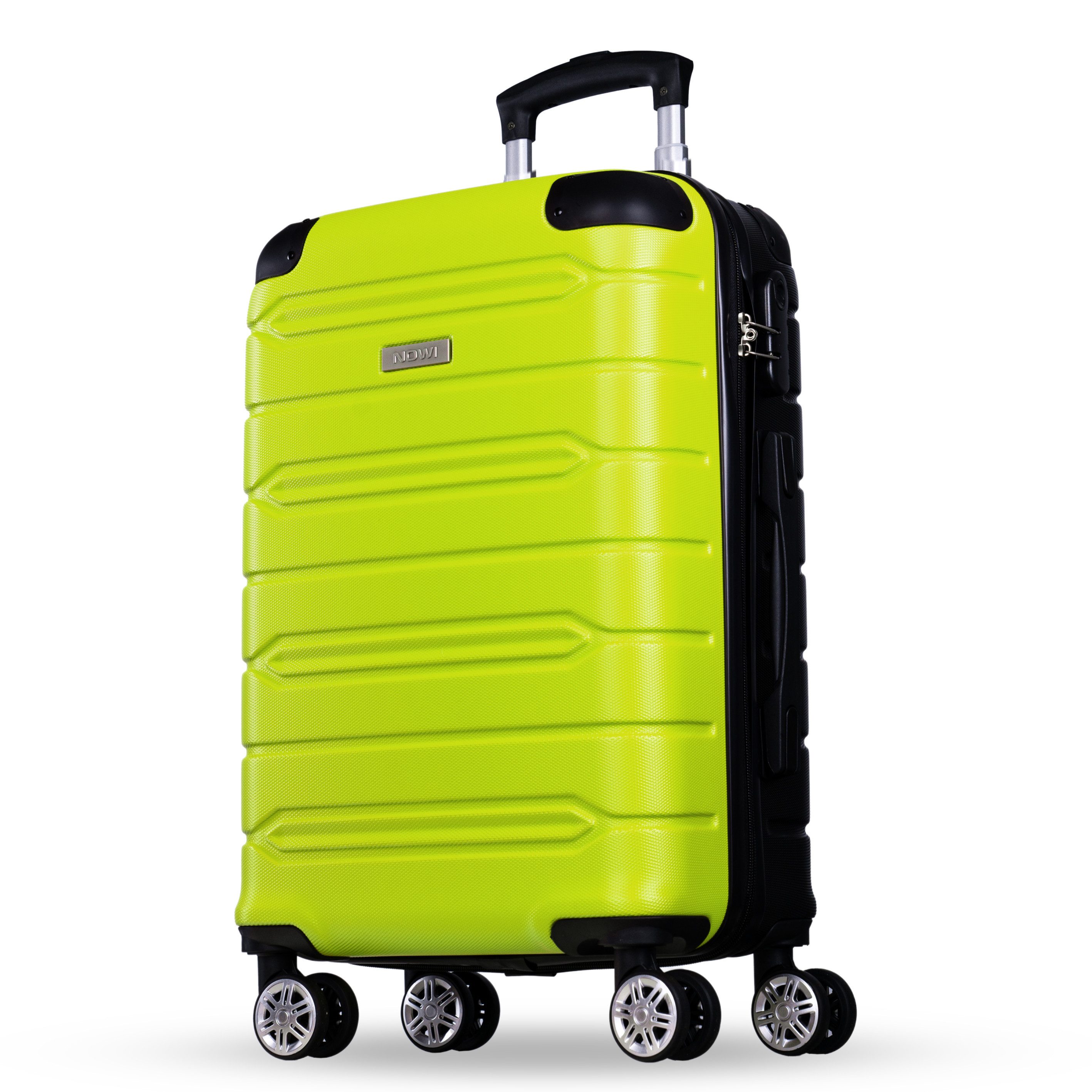 NOWI Hartschalen-Trolley Koffer Hartschalenkoffer mit Zahlenschloss & 8 Rol günstig online kaufen