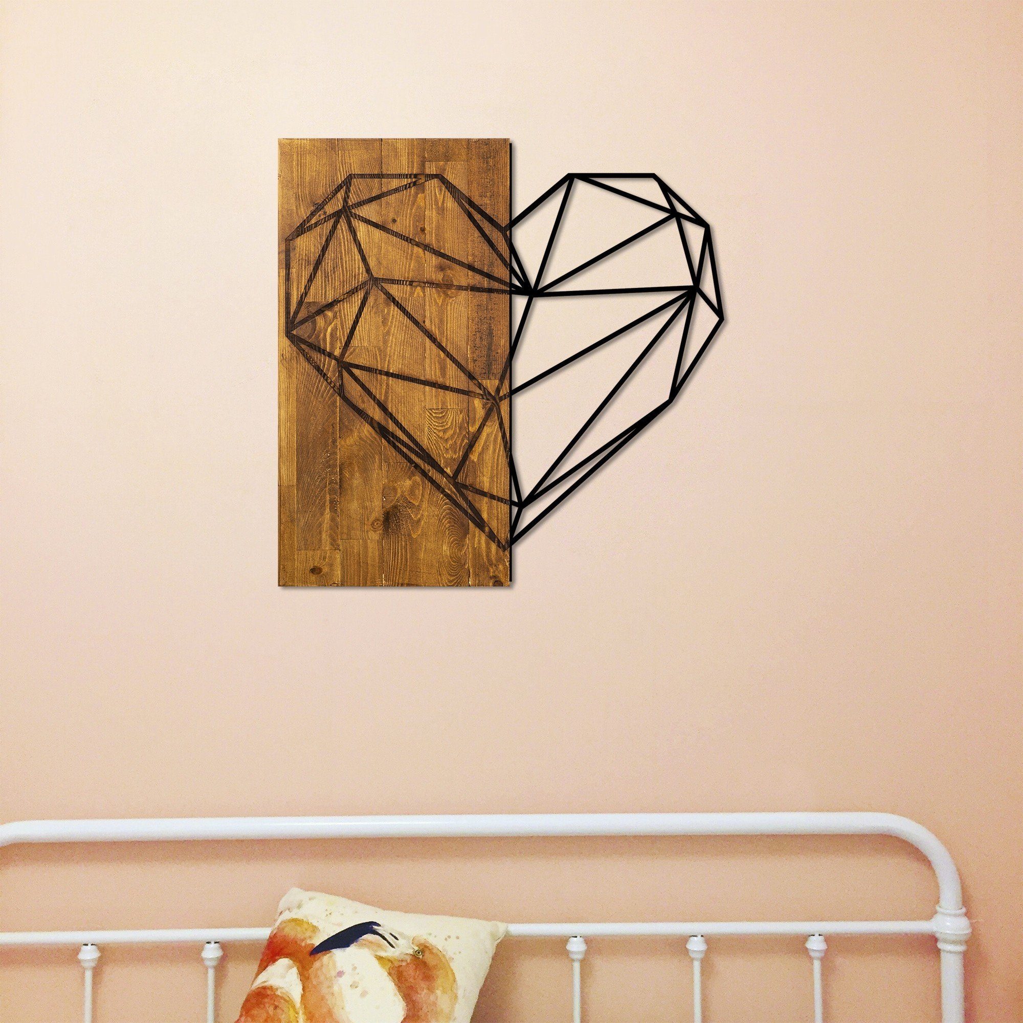 Wallity Wanddekoobjekt 50% WOOD (Thickness: 3 cm) / 50% METAL, 58 x 58 cm L günstig online kaufen
