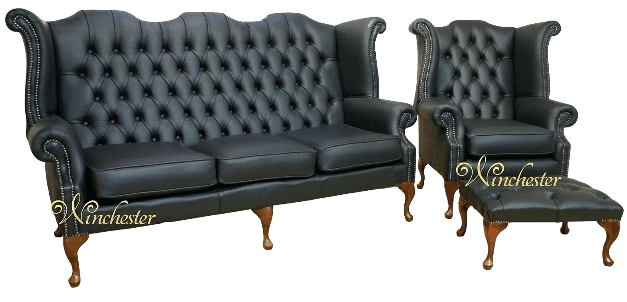 JVmoebel Garnitur Sitzer Chesterfield-Sofa, 3+1 Sofa Chesterfield Couch