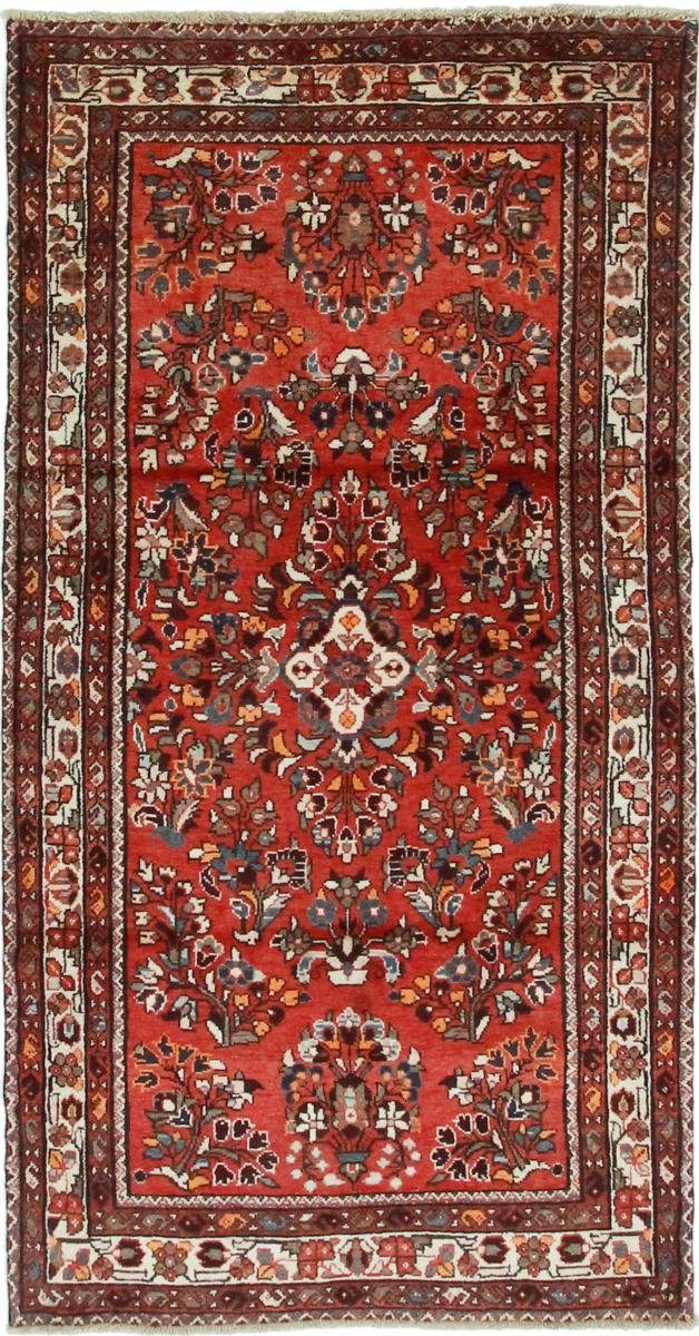 Orientteppich Hamadan 116x215 Handgeknüpfter Orientteppich / Perserteppich Läufer, Nain Trading, rechteckig, Höhe: 8 mm