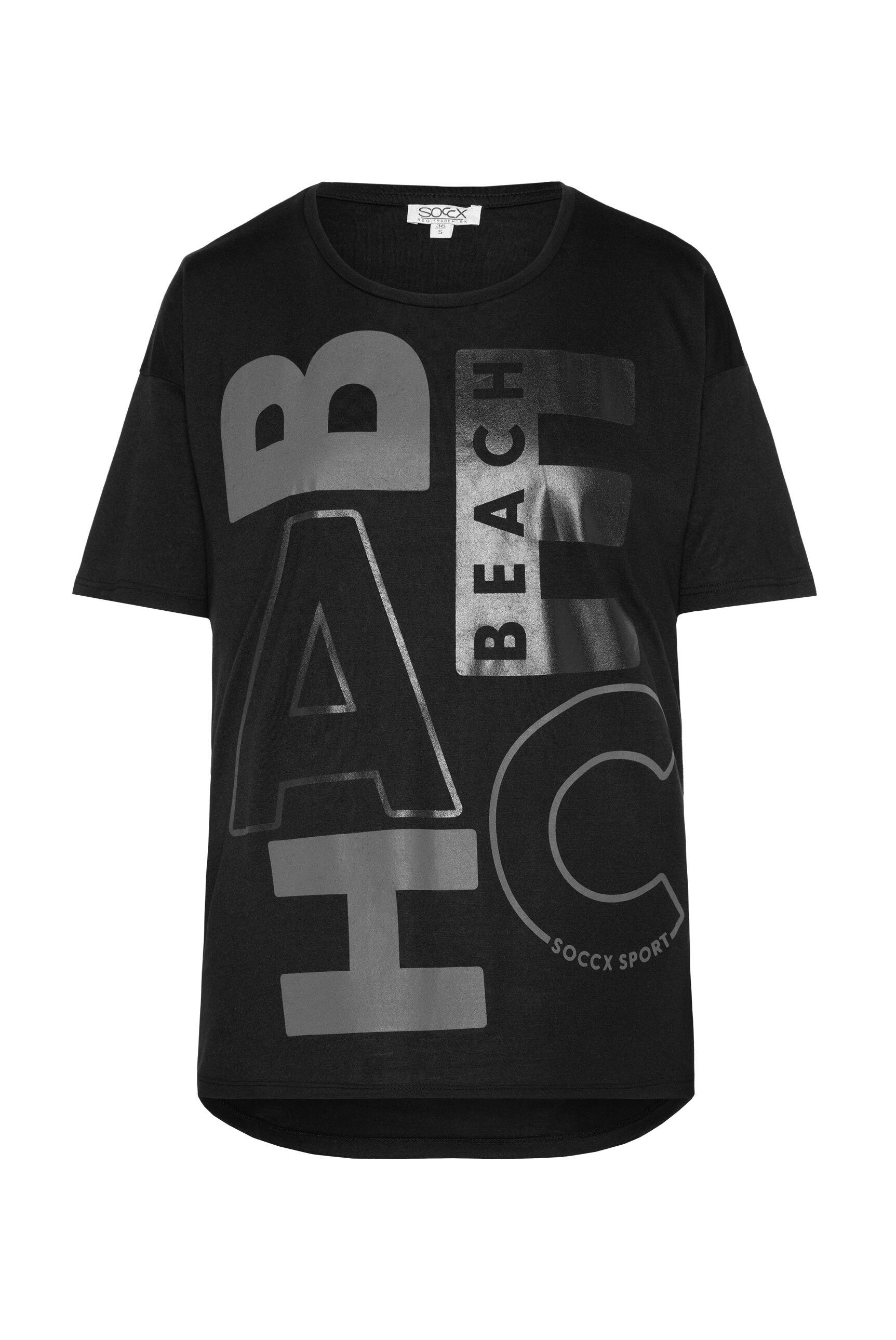 SOCCX Rundhalsshirt, mit längerer Rückenpartie günstig online kaufen