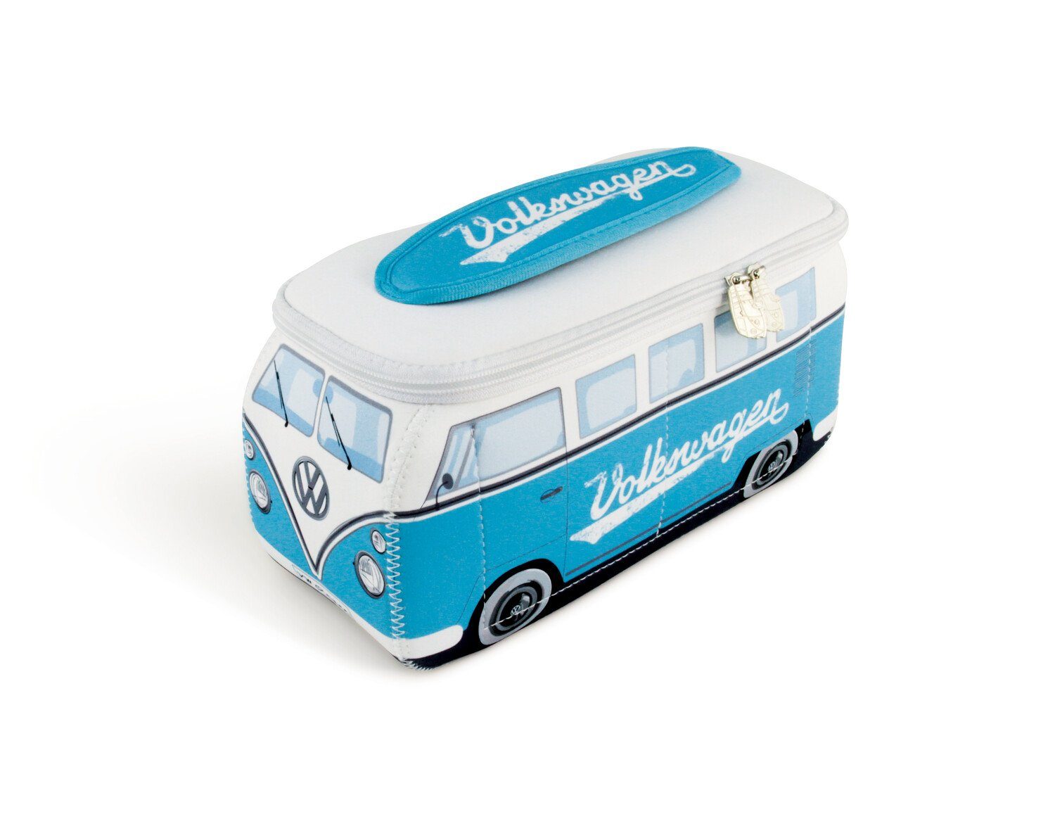 VW Collection by BRISA Kulturbeutel Volkswagen Neopren Schminktasche, Reisebeutel, Kosmetiktasche im T1 Bulli Bus Design