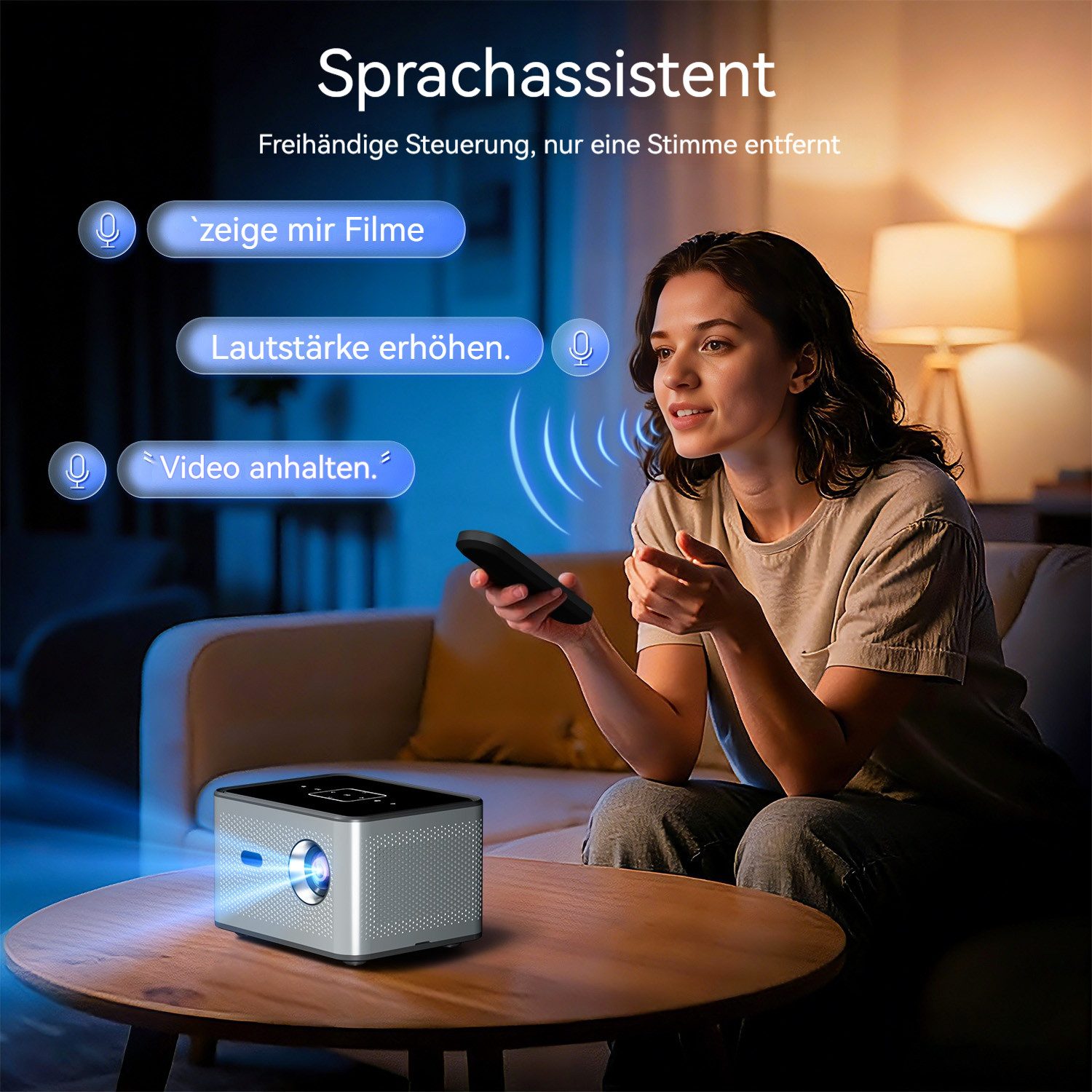 XNANO X3 Pro Projektor, Android 11, 300 ANSI, 720P, 4K/2K@60fps,Tragbarer LCD-Beamer (300 lm, 1000:1, 1280 x 720 px, BT5.0, WiFi, Kompatibel mit HDMI/USB/Phone/PS5/TV Stick)