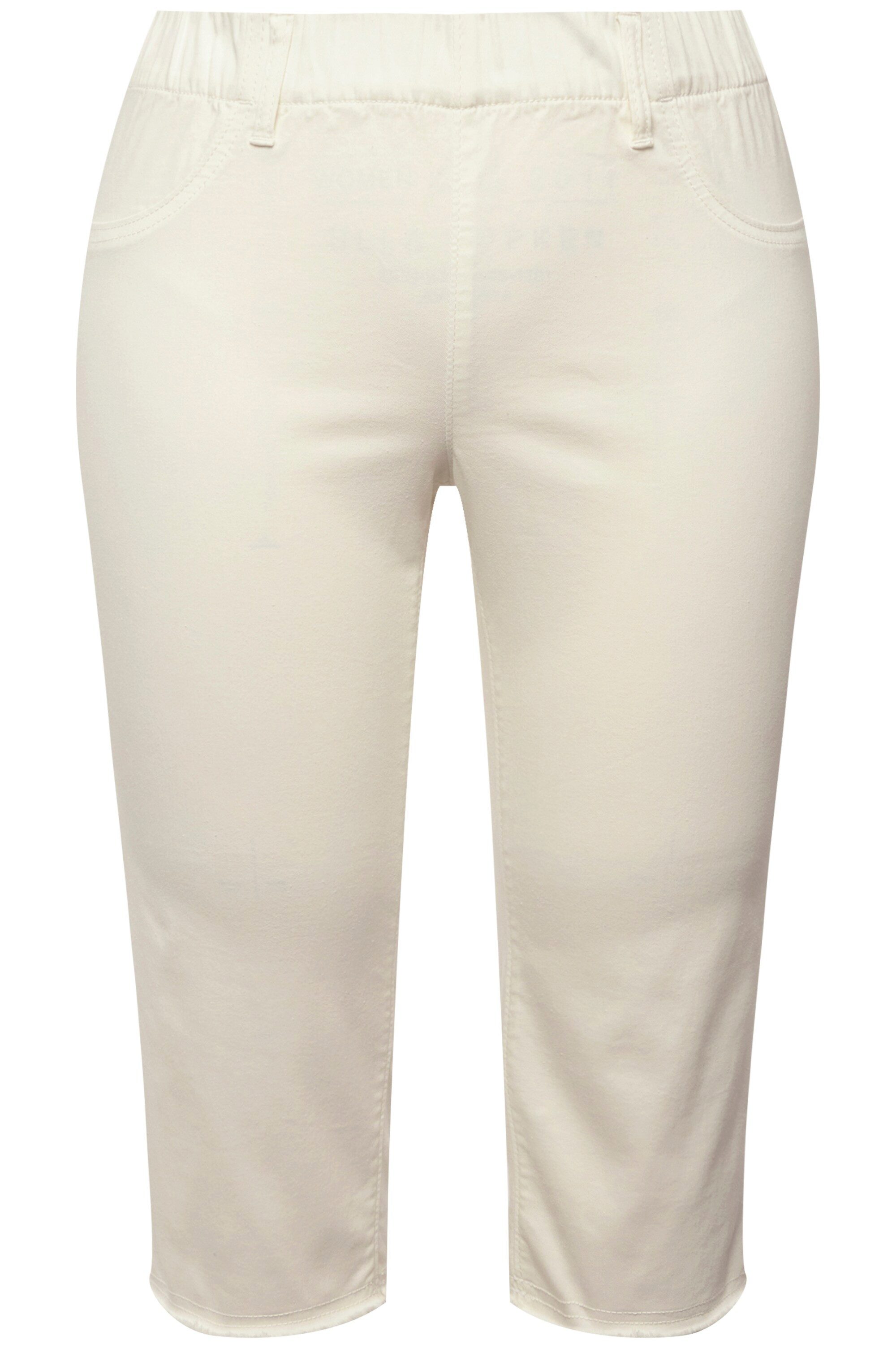 Ulla Popken Caprihose Caprihose Sienna Fransensaum günstig online kaufen