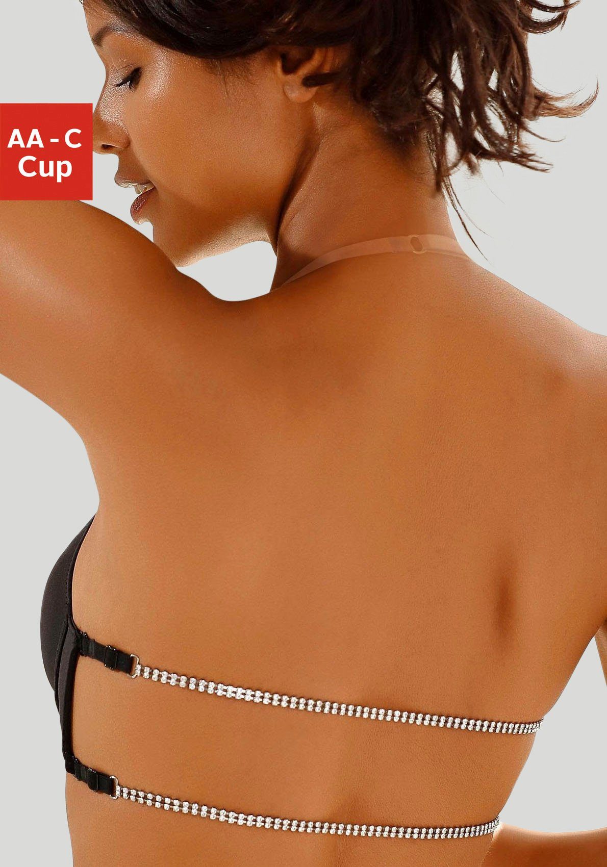 LASCANA Push-up-BH mit Strassrücken für tiefen Rückenausschnitt, sexy Dessous, Sommer