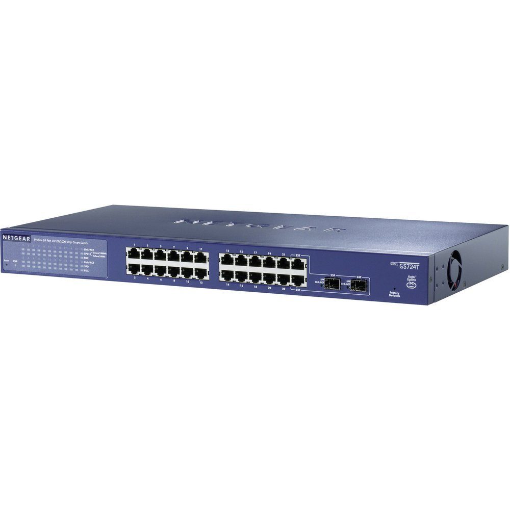NETGEAR NETGEAR GS724T 19 Zoll NetzwerkSwitch 24 + 2 Port 1 GBit/s NetzwerkSwitch