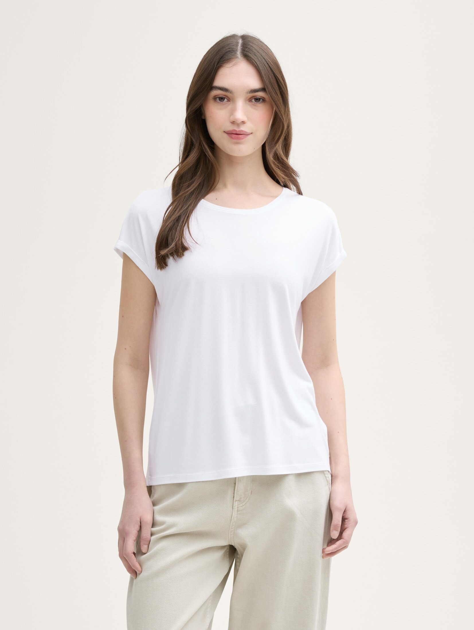 TOM TAILOR Denim T-Shirt mit Rundhalsausschnitt günstig online kaufen