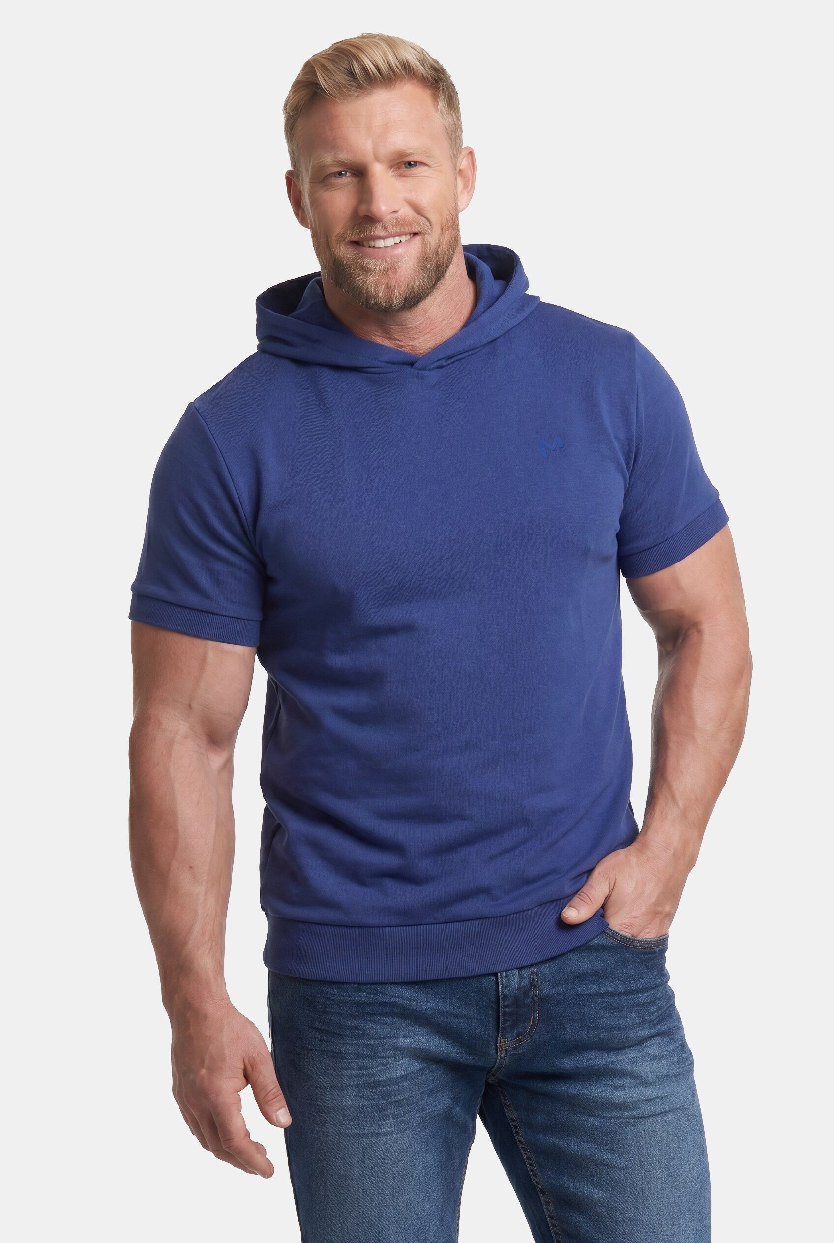 Men Plus Sweatshirt Hoodie Halbarm Sweat Kapuze bis 8 XL