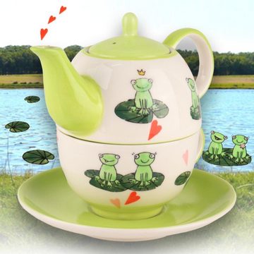 Mila Teekanne Mila Keramik Tee-Set Tea for One Love is in the Air, 0,4 l, (Set)