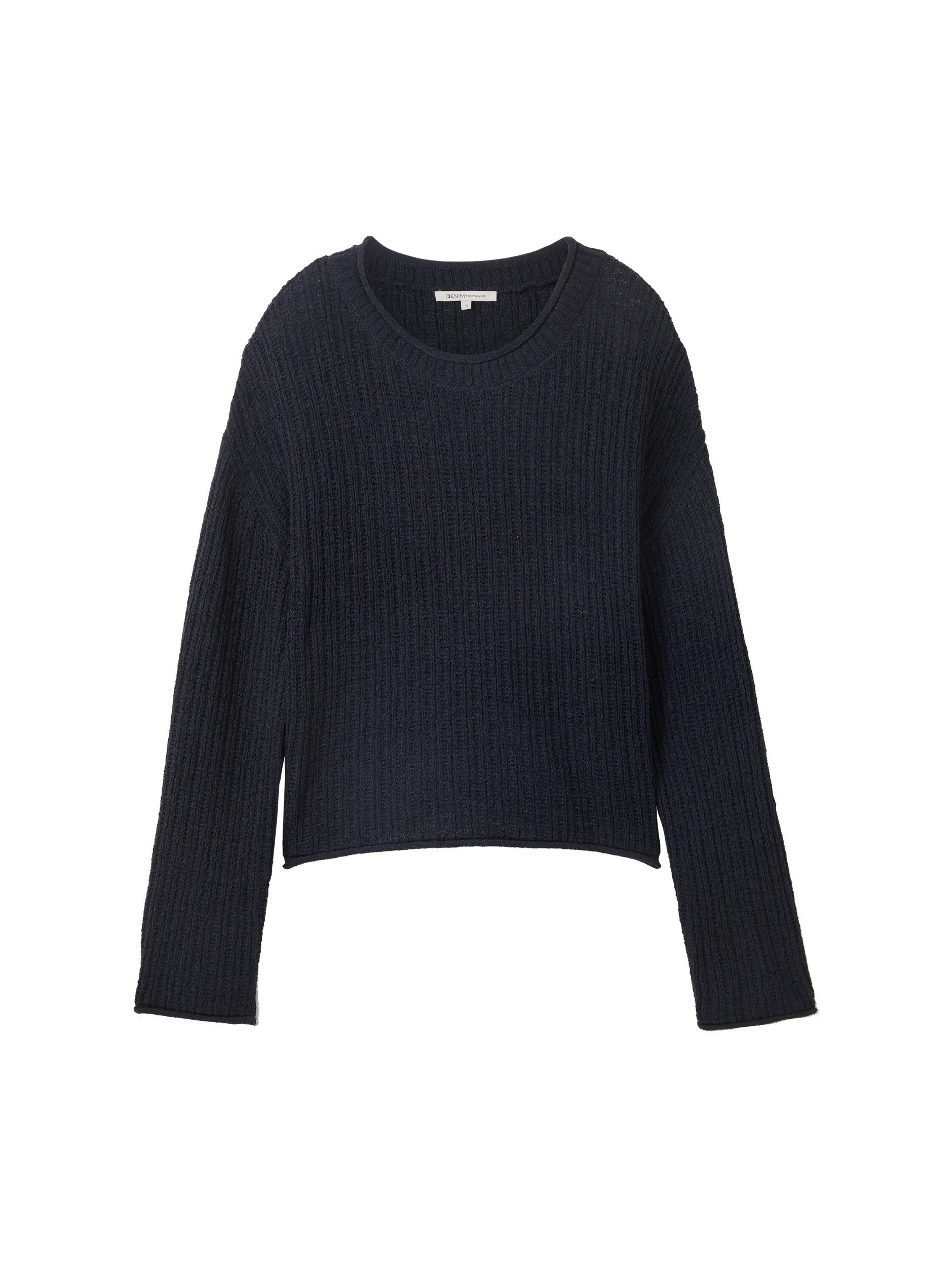 TOM TAILOR Denim Strickpullover tape yarn pullover