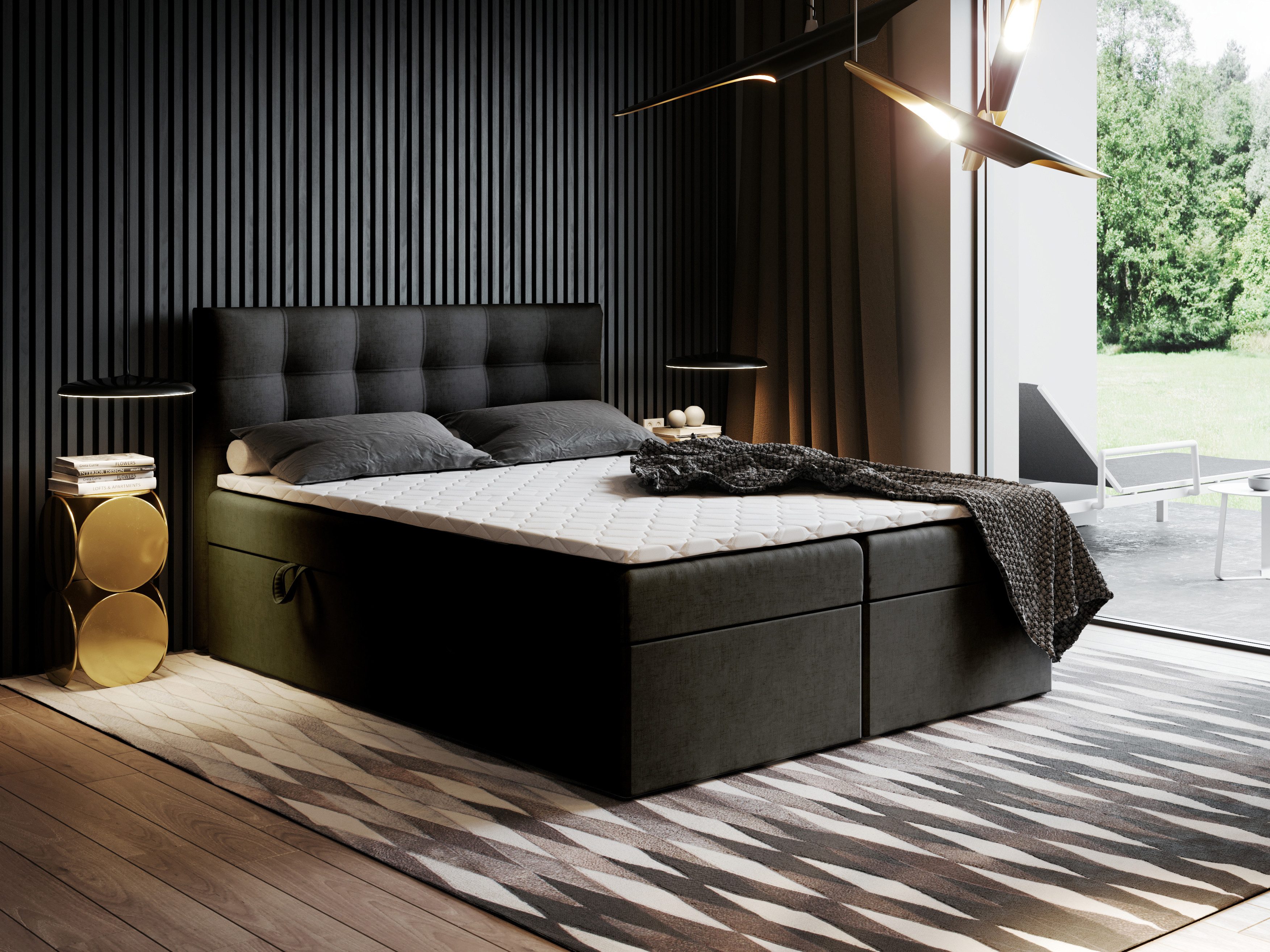 Godre Boxspringbett mit Bettkasten Ewora 120x180 günstig online kaufen