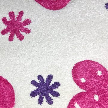 Kinderteppich Schmetterling-Teppich für Kinderzimmer in creme Läufer, Carpetia, rechteckig, Höhe: 13 mm