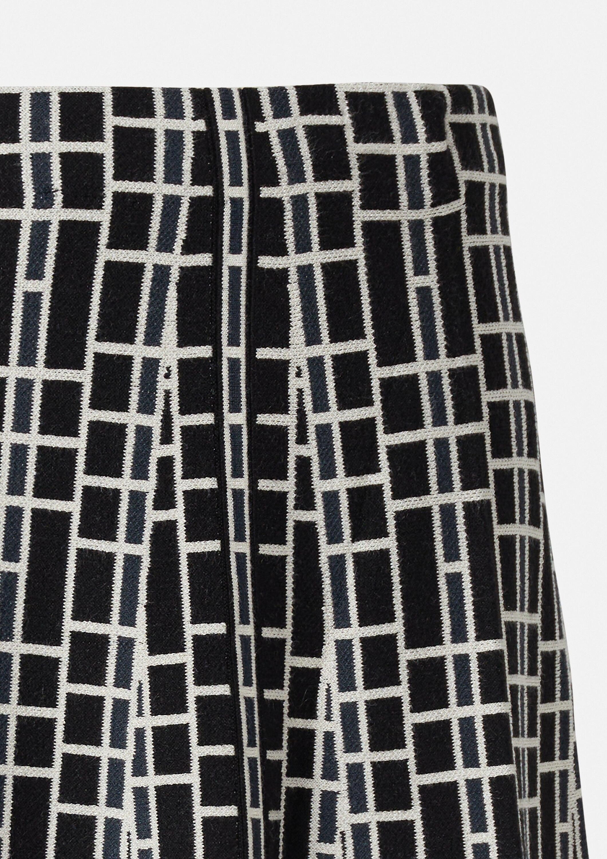 comma Minirock Rock Jacquard-Strickrock mit grafischem Muster