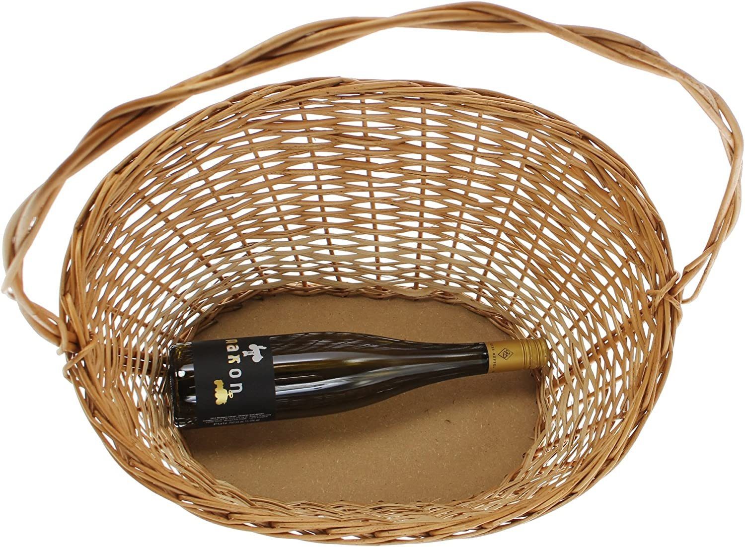 Dekoleidenschaft Geschenkbox Präsentkorb "Natur" aus Weide in 3 Größen, Geschenkkorb leer (1 St), Henkelkorb, Weidenkorb – Bild 5 von 5