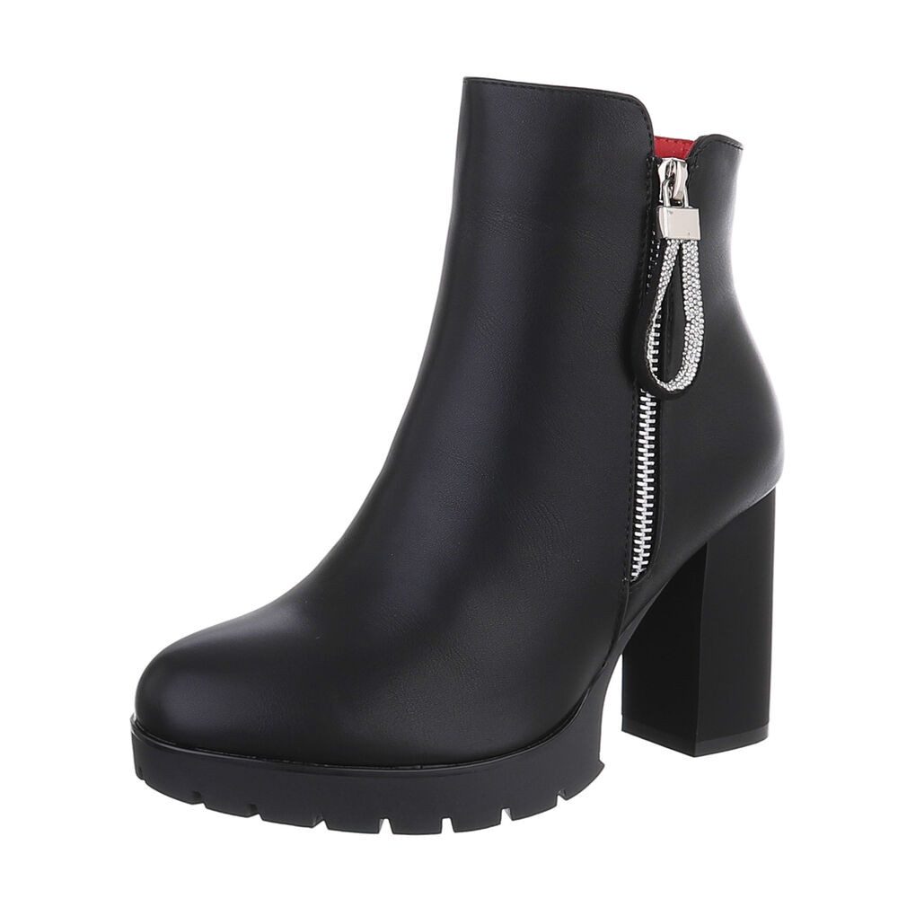 Ital-Design Damen Freizeit High-Heel-Stiefelette (87108547) Blockabsatz günstig online kaufen
