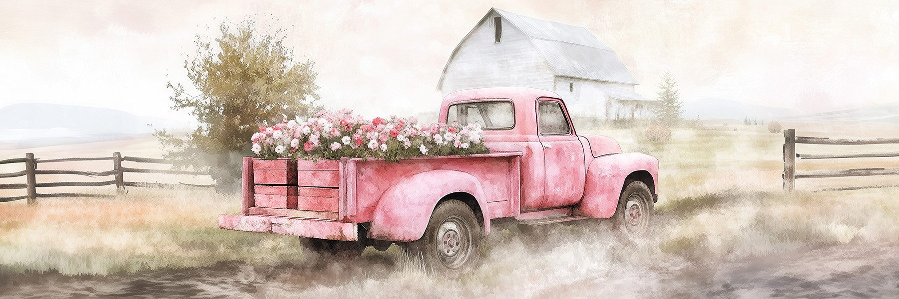 Bönninghoff Ölgemälde handarbeit BLUMEN 40x120 cm – Wandbild Kunst Deko modern, Felder, Landschaften (1 St), handgefertigt, jedes Bild ein Unikat