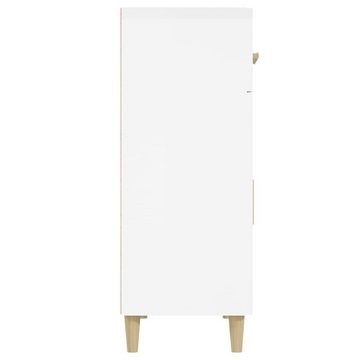 möbelando Kommode Torres (BxHxT: 69,5x89x34 cm), in Hochglanz-Weiß mit 2 Schubladen und 2 Türen