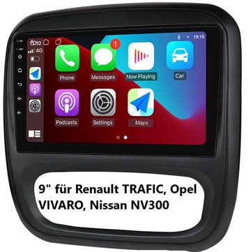 GABITECH 9 Zoll Autoradio für Renault TRAFIC, Opel VIVARO, Nissan NV300 Autoradio (Drahtlos Apple Carplay und Android Auto. Octa-Core)