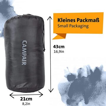 CAMPAIR Deckenschlafsack Basic 250 Leichter Indoor Schlafsack mit Kompressions-Packsack