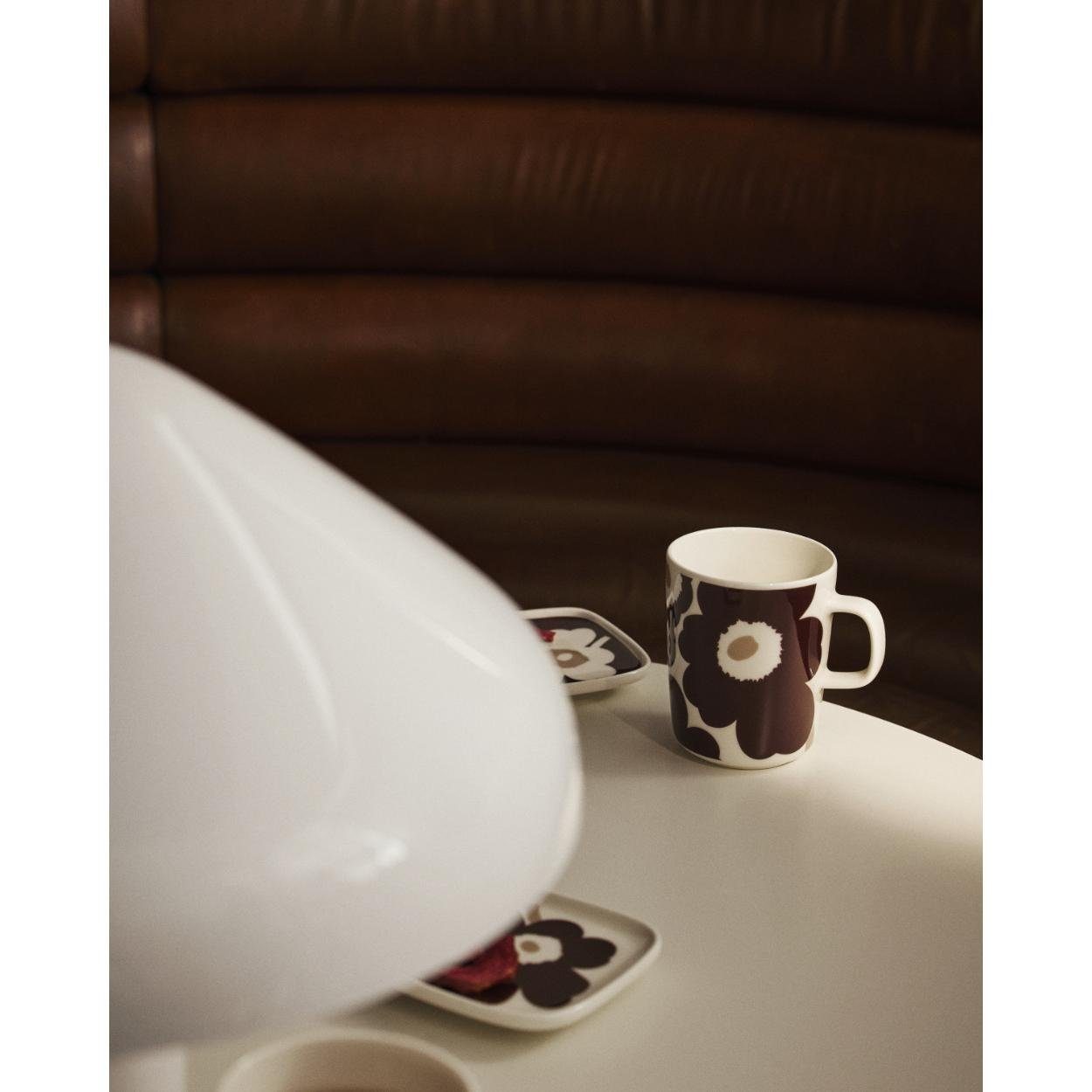 Marimekko Tasse Becher ohne Henkel Oiva Rusakko White-Bown-Dark Green-Red (2-teilig)