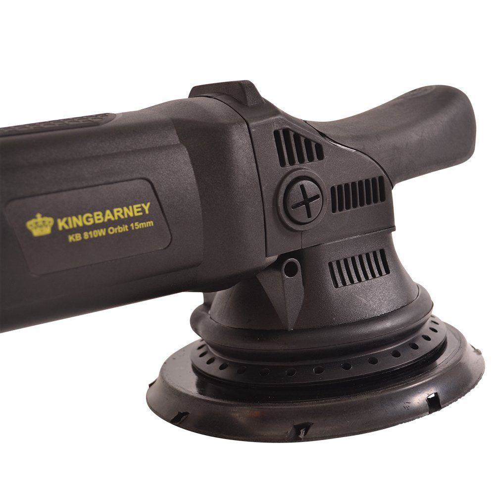 Duke-Handel Eccentric Polisher, Car Polisher, Sander, 810 Watt, 15 mm Stroke (XL), 1650 min. RPM, 4800 max. RPM, (30-piece set, including extensive polishing and sanding accessories), without battery and charger, suitable for right- and left-handed users