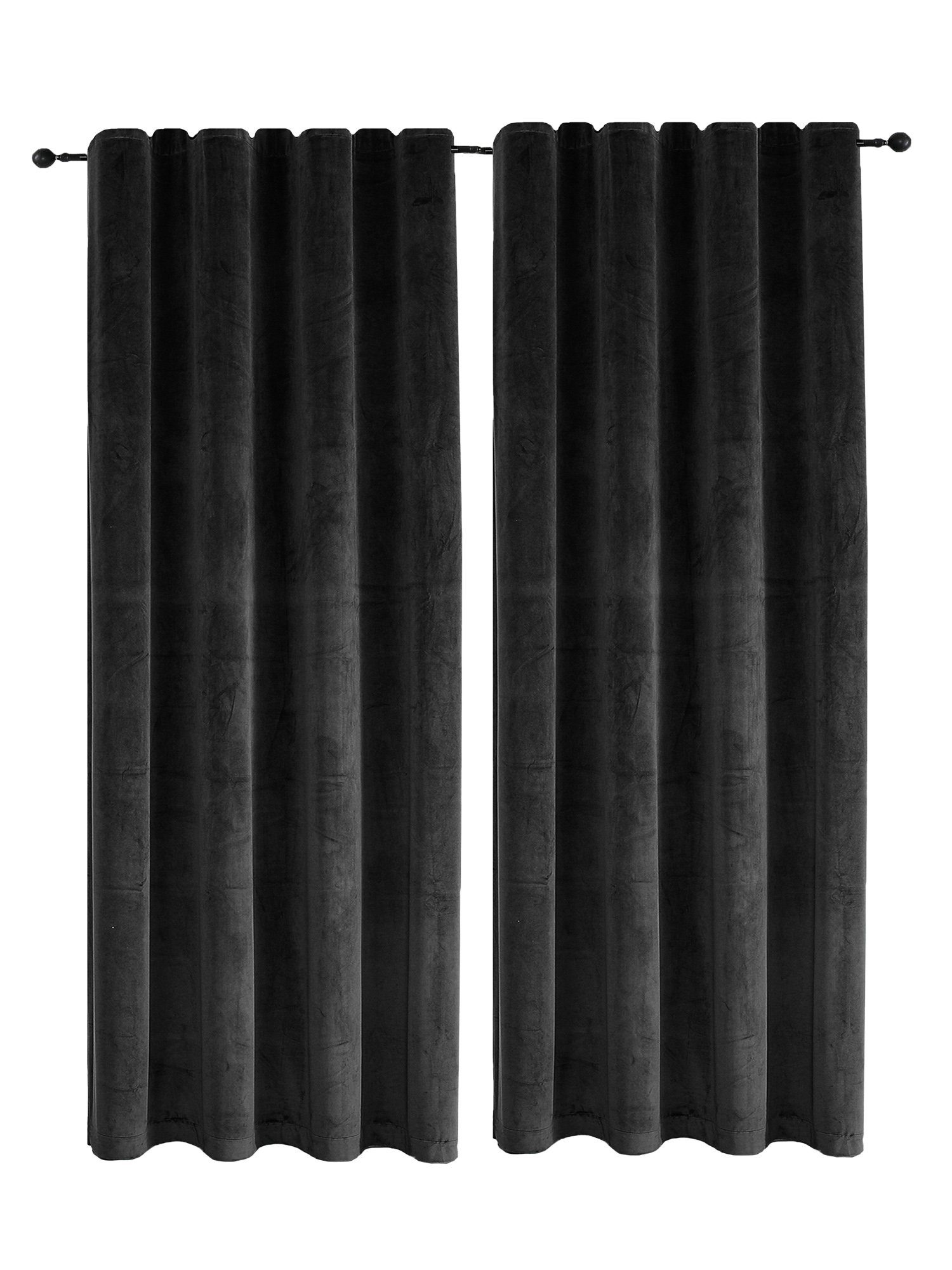 Haus und Deko Gardine Vorhang 2er Set Kräuselband Verdunkelung 140x245 cm S günstig online kaufen