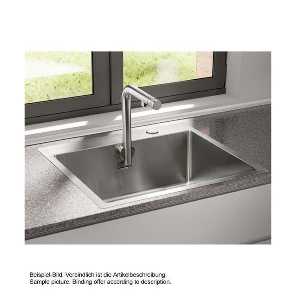 Naber Edelstahlspüle n-Set Corno Turno 60, Spüle und integrierte Armatur Turno, Edelstahl, 55/51 cm – Bild 2 von 5