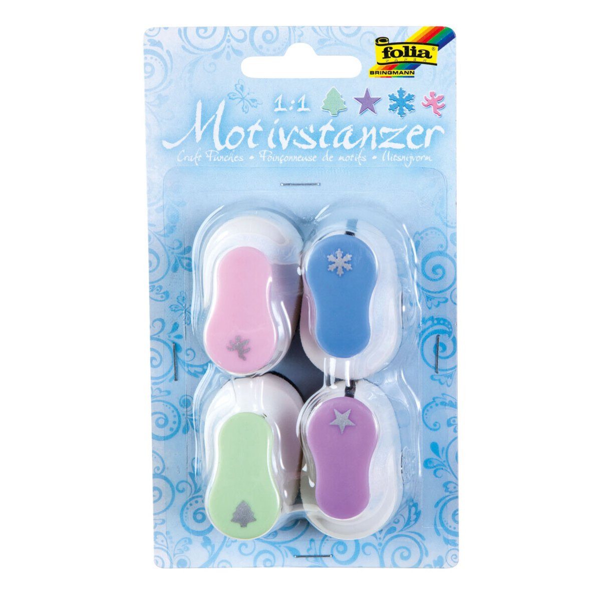 Folia Silhouettenstanzer folia Motivstanzer Mini Weihnachten 8mm 4 Stück