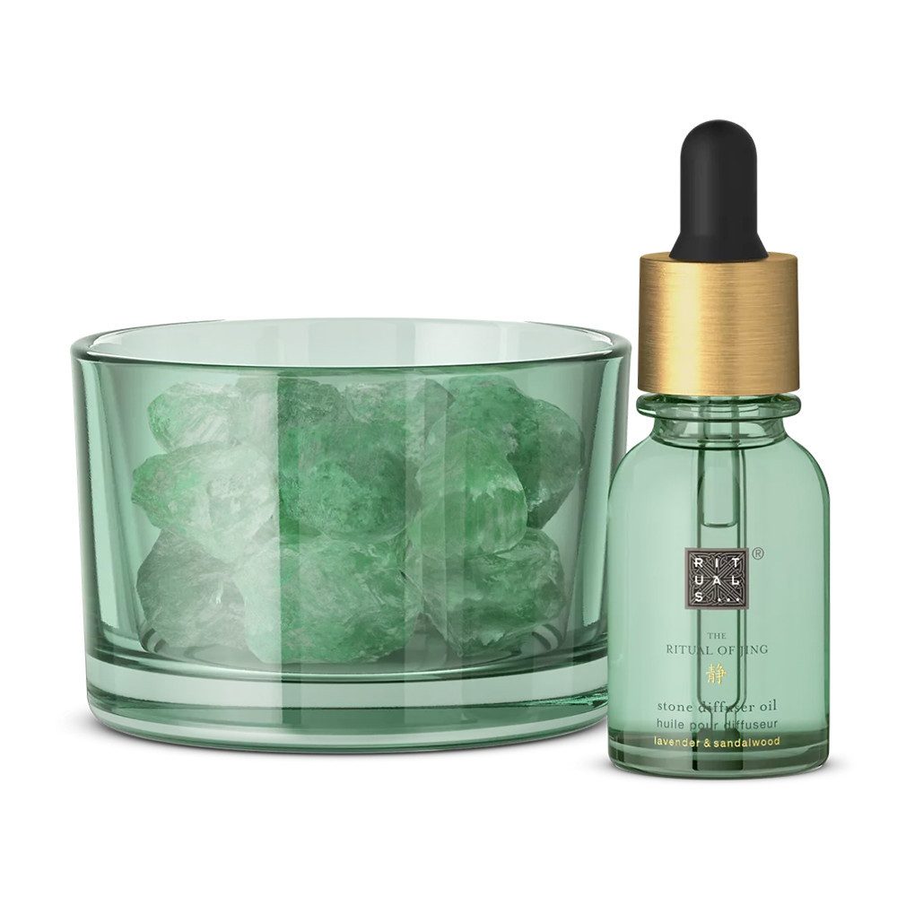 Rituals Raumduft The Ritual of Jing Night Mineral Stone Diffuser – 20 ml (Mineralischer Diffuser mit Lavendel & Jujube – für Ruhe & Entspannung)