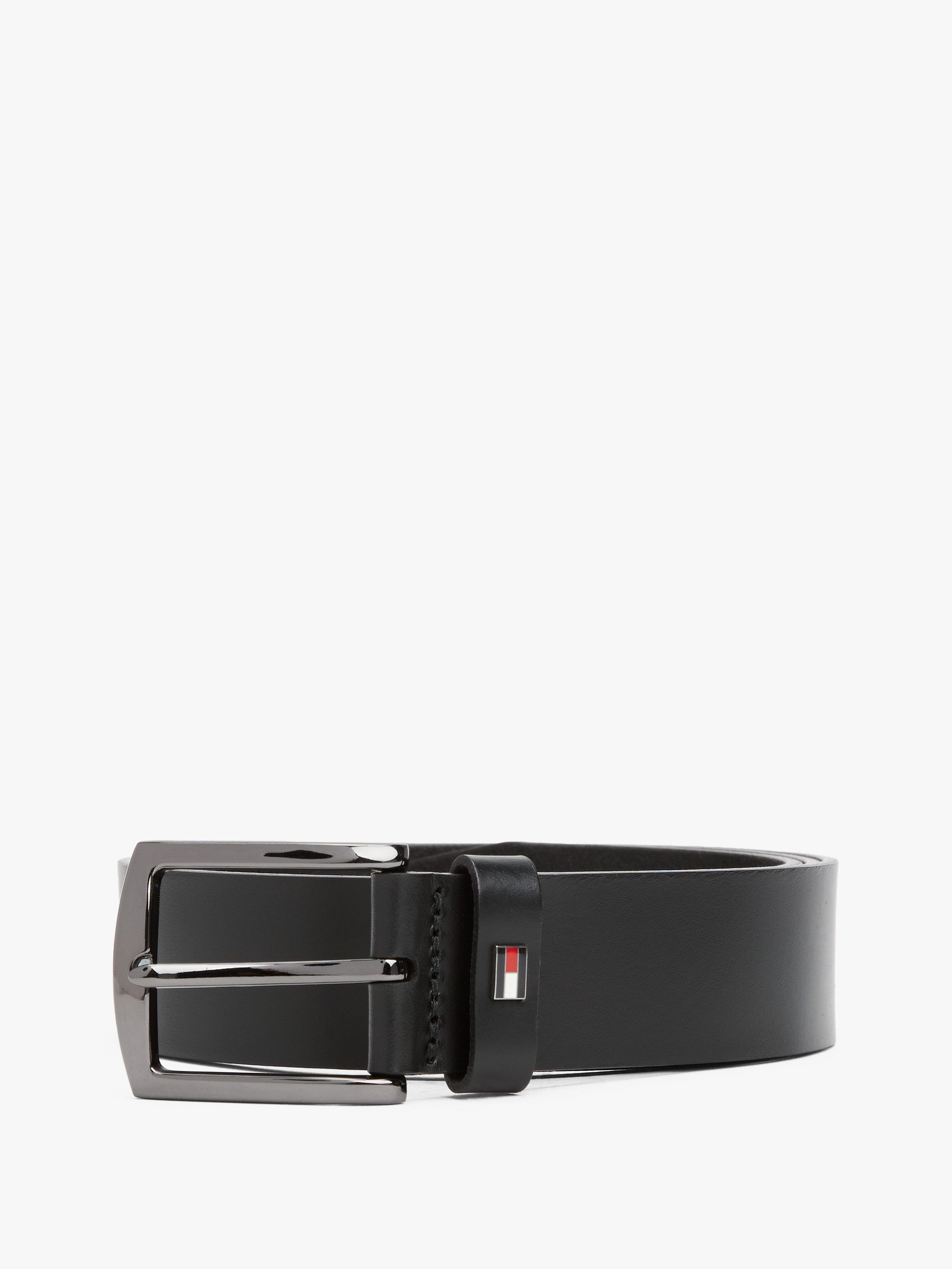 Tommy Hilfiger Ledergürtel DENTON 3.5 cm breit EXT Einfachdornschließe, Metalllogo – Bild 5 von 5