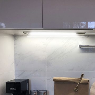 ENUOTEK LED Unterbauleuchte LED Unterbauleuchte Küche Schrankleuchte Dimmbar mit Dreh Schalter, Netzkabel, LED fest integriert, Warmweiß 3000K bis Kaltweiß 6500K, Beleuchtungsfarbe Einstellbar