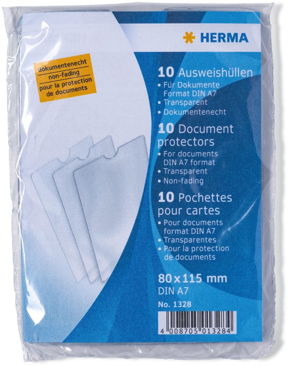 Schreibgeräteetui Ausweishüllen 80x115mm für Dokumente Format DIN A7 VE=10 Stück