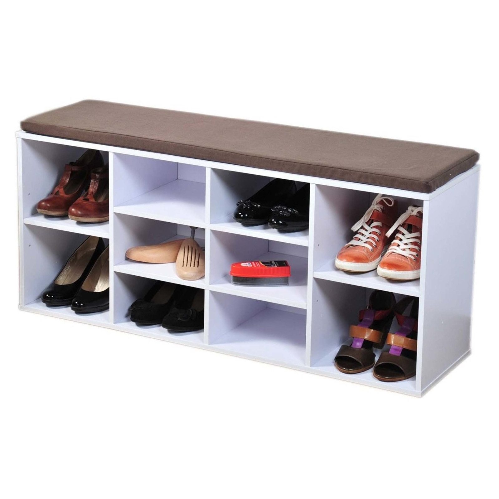 HTI-Living Schuhbank Schuhbank Katja1 (Stück, 1-St., 1 Schuhbank mit Kissenauflage), Schuhregal 10 Fächer