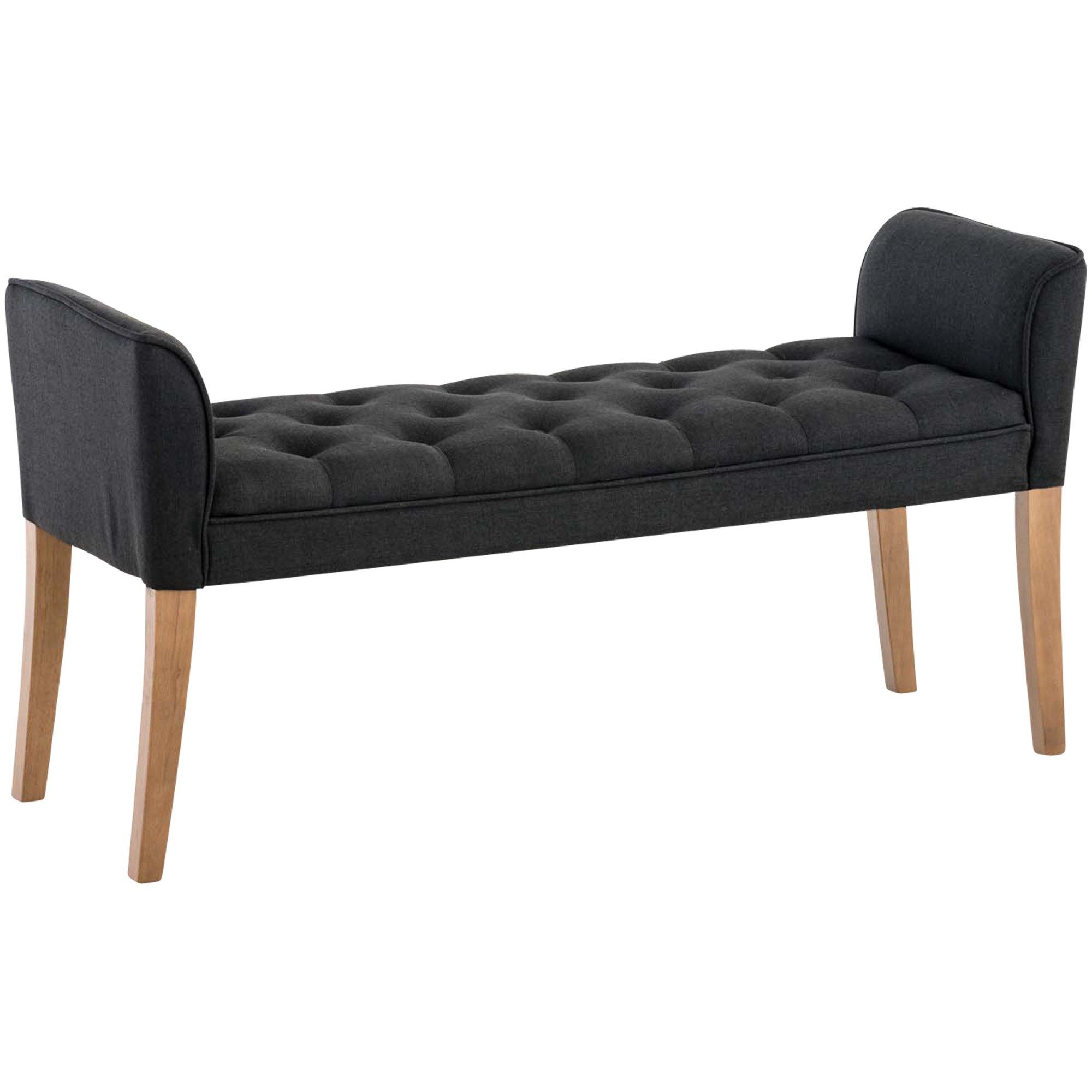 CLP Chaiselongue Polsterbank Sitzbank Recamiere, Spar-Set 1 Teile, Gesteppter Bezug, Holzbeine, bis 115 kg