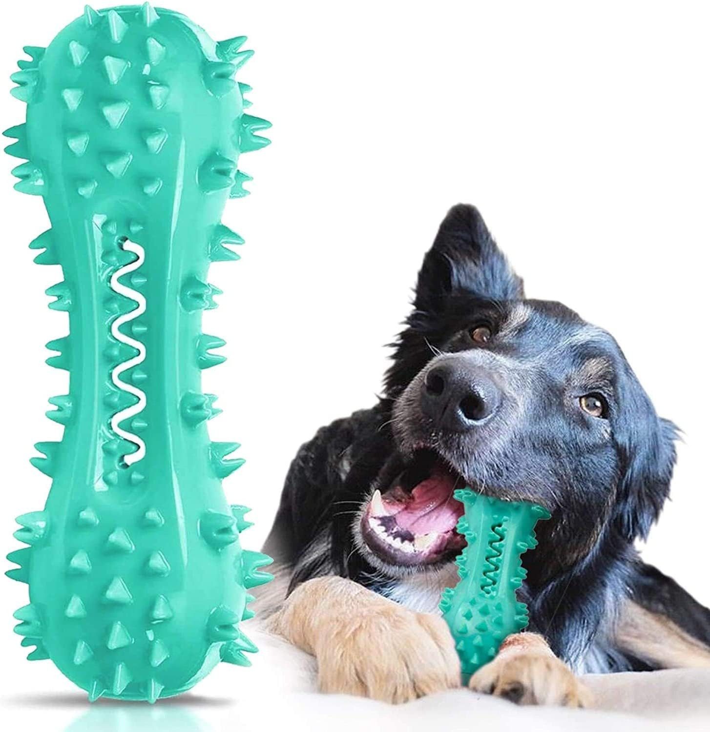 FELIXLEO Kauspielzeug Zahnbürste für Hunde Kauspielzeug Knochenform zum Bürsten Blau, (1-tlg)
